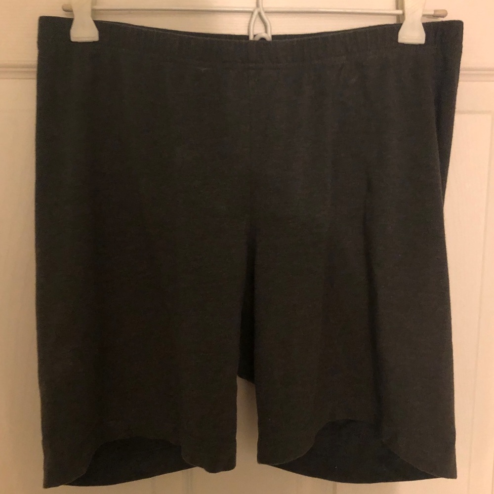 Old Navy Heather Dark Grey Super Soft Cotton Bike Shorts for Lounging or Workout